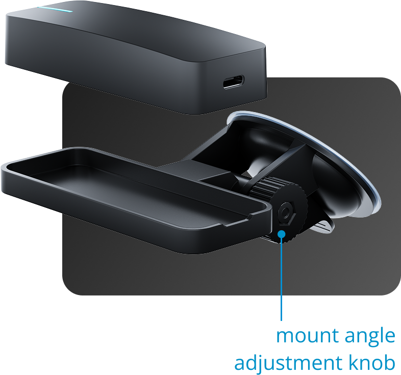 mount angle adjustment knob